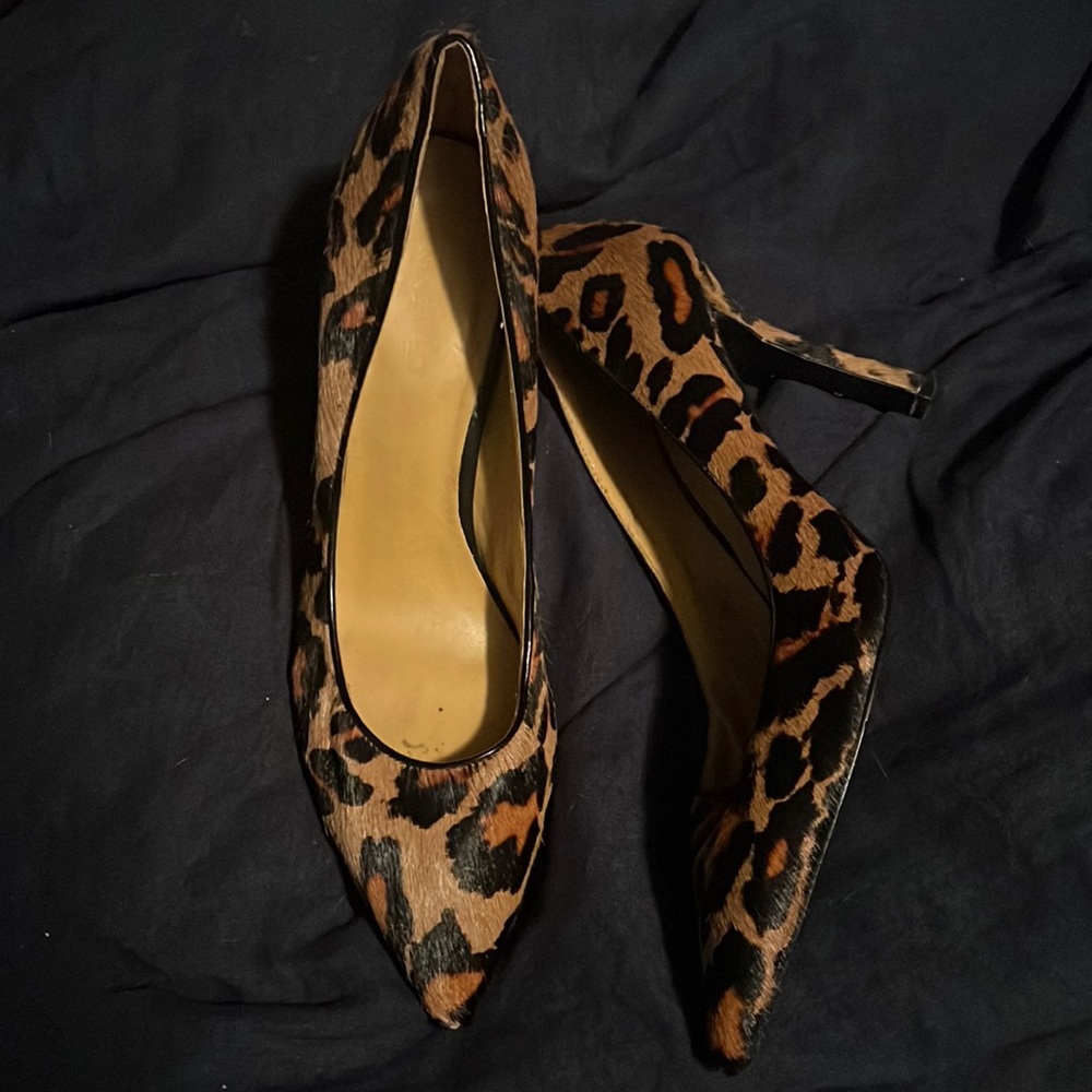Nine West Leopard Pony Hair Pumps 8.5M